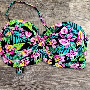 Bright Floral Design Bikini top